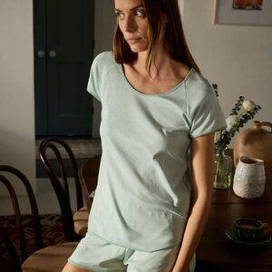 Lake Pajamas Pima Shorts Set in Parisian Green